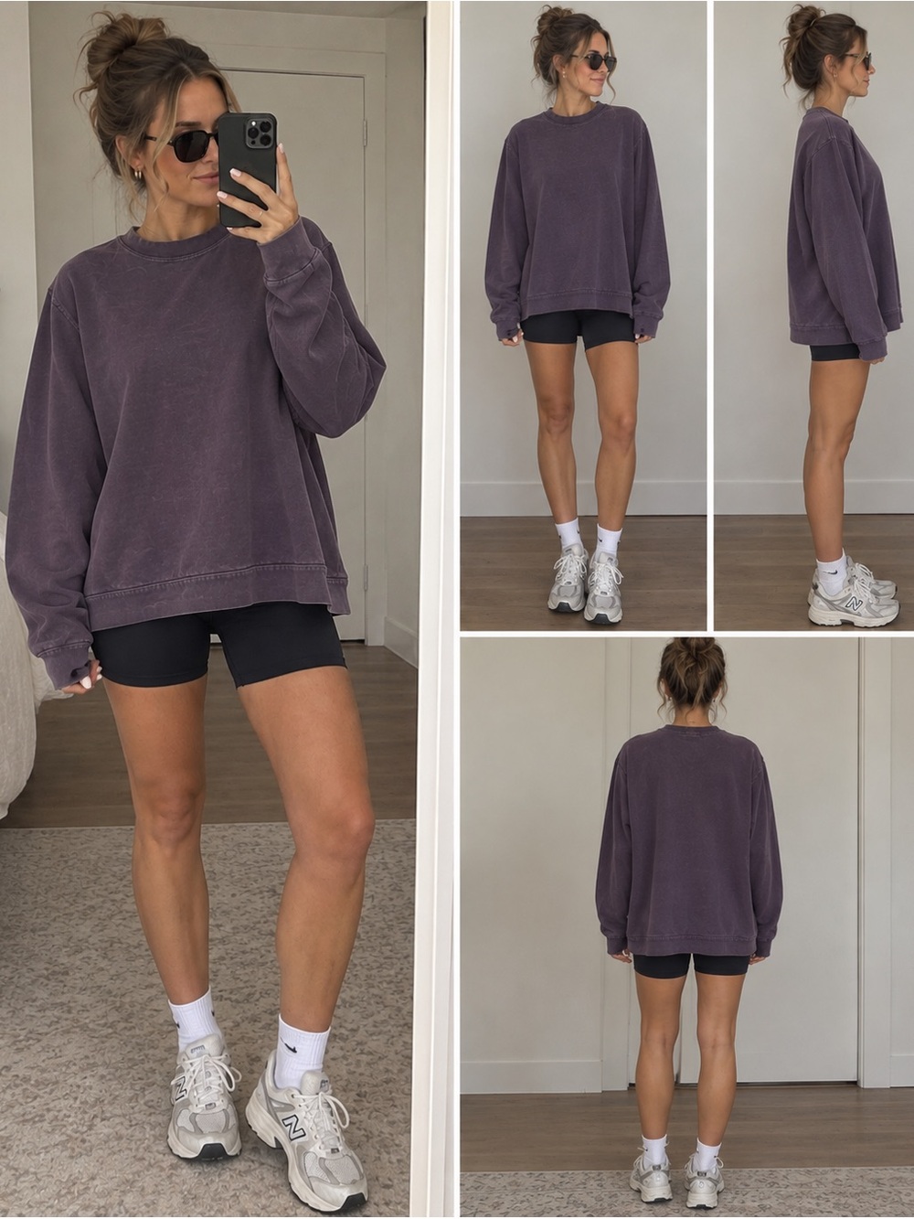 Pact Eggplant Purple Long Sleeve Cotton Tee Shirt